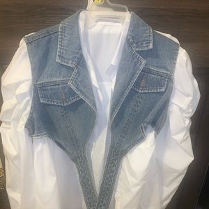 Denim vest and shirt